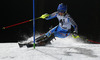 Maria Pietilae-Holmner of Sweden skiing in first run of women night slalom race of Audi FIS Alpine skiing World cup in Flachau, Austria. Women night slalom race of Audi FIS Alpine skiing World cup 2013-2014 was held on Tuesday, 14th of January 2014 in Flachau, Austria.
