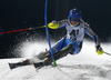 Nathalie Eklund of Sweden skiing in first run of women night slalom race of Audi FIS Alpine skiing World cup in Flachau, Austria. Women night slalom race of Audi FIS Alpine skiing World cup 2013-2014 was held on Tuesday, 14th of January 2014 in Flachau, Austria.
