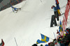 Charlotta Saefvenberg of Sweden skiing in the second run of women night slalom race of Audi FIS Alpine skiing World cup in Flachau, Austria. Women night slalom race of Audi FIS Alpine skiing World cup 2013-2014 was held on Tuesday, 14th of January 2014 in Flachau, Austria.
