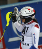 Wendy Holdener of Switzerland reacts in finish of the second run of women night slalom race of Audi FIS Alpine skiing World cup in Flachau, Austria. Women night slalom race of Audi FIS Alpine skiing World cup 2013-2014 was held on Tuesday, 14th of January 2014 in Flachau, Austria.
