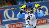Second placed Frida Hansdotter of Sweden reacts in finish of the second run of women night slalom race of Audi FIS Alpine skiing World cup in Flachau, Austria. Women night slalom race of Audi FIS Alpine skiing World cup 2013-2014 was held on Tuesday, 14th of January 2014 in Flachau, Austria.
