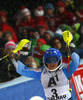 Second placed Frida Hansdotter of Sweden reacts in finish of the second run of women night slalom race of Audi FIS Alpine skiing World cup in Flachau, Austria. Women night slalom race of Audi FIS Alpine skiing World cup 2013-2014 was held on Tuesday, 14th of January 2014 in Flachau, Austria.
