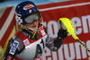 Winner Mikaela Shiffrin of USA reacts in finish of the second run of women night slalom race of Audi FIS Alpine skiing World cup in Flachau, Austria. Women night slalom race of Audi FIS Alpine skiing World cup 2013-2014 was held on Tuesday, 14th of January 2014 in Flachau, Austria.
