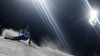 Emelie Wikstroem of Sweden skiing in first run of women night slalom race of Audi FIS Alpine skiing World cup in Flachau, Austria. Women night slalom race of Audi FIS Alpine skiing World cup 2013-2014 was held on Tuesday, 14th of January 2014 in Flachau, Austria.

