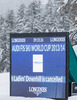 Ladies downhill was canceled due to weather conditions during the Cortina d Ampezzo FIS Ski Alpine World Cup at the Olympia delle Tofane course in Cortina d Ampezzo, Italy on 2014/01/18.
