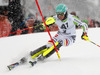 Felix Neureuther of Germany skiing in first run of men slalom race of Audi FIS Alpine skiing World cup in Kitzbuehel, Austria. Men slalom race of Audi FIS Alpine skiing World cup 2013-2014 was held on Friday, 24th of January 2014 in Kitzbuehel, Austria.
