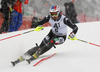 Manfred Moelgg of Italy skiing in first run of men slalom race of Audi FIS Alpine skiing World cup in Kitzbuehel, Austria. Men slalom race of Audi FIS Alpine skiing World cup 2013-2014 was held on Friday, 24th of January 2014 in Kitzbuehel, Austria.
