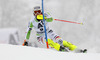 Fritz Dopfer of Germany skiing in first run of men slalom race of Audi FIS Alpine skiing World cup in Kitzbuehel, Austria. Men slalom race of Audi FIS Alpine skiing World cup 2013-2014 was held on Friday, 24th of January 2014 in Kitzbuehel, Austria.
