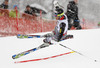 David Chodounsky of USA crashing in first run of men slalom race of Audi FIS Alpine skiing World cup in Kitzbuehel, Austria. Men slalom race of Audi FIS Alpine skiing World cup 2013-2014 was held on Friday, 24th of January 2014 in Kitzbuehel, Austria.
