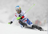 Luca Aerni of Switzerland skiing in first run of men slalom race of Audi FIS Alpine skiing World cup in Kitzbuehel, Austria. Men slalom race of Audi FIS Alpine skiing World cup 2013-2014 was held on Friday, 24th of January 2014 in Kitzbuehel, Austria.
