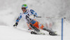 Jonathan Nordbotten of Norway skiing in first run of men slalom race of Audi FIS Alpine skiing World cup in Kitzbuehel, Austria. Men slalom race of Audi FIS Alpine skiing World cup 2013-2014 was held on Friday, 24th of January 2014 in Kitzbuehel, Austria.
