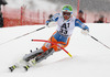 Jonathan Nordbotten of Norway skiing in first run of men slalom race of Audi FIS Alpine skiing World cup in Kitzbuehel, Austria. Men slalom race of Audi FIS Alpine skiing World cup 2013-2014 was held on Friday, 24th of January 2014 in Kitzbuehel, Austria.
