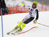 David Ryding of Great Britain skiing in first run of men slalom race of Audi FIS Alpine skiing World cup in Kitzbuehel, Austria. Men slalom race of Audi FIS Alpine skiing World cup 2013-2014 was held on Friday, 24th of January 2014 in Kitzbuehel, Austria.
