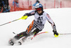 Santeri Paloniemi of Finland skiing in first run of men slalom race of Audi FIS Alpine skiing World cup in Kitzbuehel, Austria. Men slalom race of Audi FIS Alpine skiing World cup 2013-2014 was held on Friday, 24th of January 2014 in Kitzbuehel, Austria.
