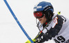 Santeri Paloniemi of Finland skiing in first run of men slalom race of Audi FIS Alpine skiing World cup in Kitzbuehel, Austria. Men slalom race of Audi FIS Alpine skiing World cup 2013-2014 was held on Friday, 24th of January 2014 in Kitzbuehel, Austria.
