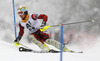 Joonas Rasanen of Finland skiing in first run of men slalom race of Audi FIS Alpine skiing World cup in Kitzbuehel, Austria. Men slalom race of Audi FIS Alpine skiing World cup 2013-2014 was held on Friday, 24th of January 2014 in Kitzbuehel, Austria.
