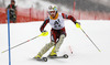 Joonas Rasanen of Finland skiing in first run of men slalom race of Audi FIS Alpine skiing World cup in Kitzbuehel, Austria. Men slalom race of Audi FIS Alpine skiing World cup 2013-2014 was held on Friday, 24th of January 2014 in Kitzbuehel, Austria.
