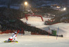Markus Vogel of Switzerland skiing in second run of men slalom race of Audi FIS Alpine skiing World cup in Kitzbuehel, Austria. Men slalom race of Audi FIS Alpine skiing World cup 2013-2014 was held on Friday, 24th of January 2014 in Kitzbuehel, Austria.

