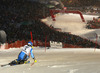 Andre Myhrer of Sweden skiing in second run of men slalom race of Audi FIS Alpine skiing World cup in Kitzbuehel, Austria. Men slalom race of Audi FIS Alpine skiing World cup 2013-2014 was held on Friday, 24th of January 2014 in Kitzbuehel, Austria.
