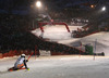 Santeri Paloniemi of Finland skiing in second run of men slalom race of Audi FIS Alpine skiing World cup in Kitzbuehel, Austria. Men slalom race of Audi FIS Alpine skiing World cup 2013-2014 was held on Friday, 24th of January 2014 in Kitzbuehel, Austria.
