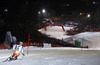 Second placed Henrik Kristoffersen of Norway skiing in second run of men slalom race of Audi FIS Alpine skiing World cup in Kitzbuehel, Austria. Men slalom race of Audi FIS Alpine skiing World cup 2013-2014 was held on Friday, 24th of January 2014 in Kitzbuehel, Austria.
