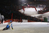 Mattias Hargin of Sweden skiing in second run of men slalom race of Audi FIS Alpine skiing World cup in Kitzbuehel, Austria. Men slalom race of Audi FIS Alpine skiing World cup 2013-2014 was held on Friday, 24th of January 2014 in Kitzbuehel, Austria.

