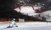 Winner Felix Neureuther of Germany skiing in second run of men slalom race of Audi FIS Alpine skiing World cup in Kitzbuehel, Austria. Men slalom race of Audi FIS Alpine skiing World cup 2013-2014 was held on Friday, 24th of January 2014 in Kitzbuehel, Austria.

