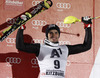 Third placed Patrick Thaler of Italy celebrate his medal won in men slalom race of Audi FIS Alpine skiing World cup in Kitzbuehel, Austria. Men slalom race of Audi FIS Alpine skiing World cup 2013-2014 was held on Friday, 24th of January 2014 in Kitzbuehel, Austria.
