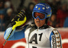 Sixth placed Mattias Hargin of Sweden reacts in finish of the second run of men slalom race of Audi FIS Alpine skiing World cup in Kitzbuehel, Austria. Men slalom race of Audi FIS Alpine skiing World cup 2013-2014 was held on Friday, 24th of January 2014 in Kitzbuehel, Austria.
