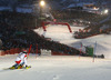 Seventh placed Daniel Yule of Switzerland skiing in second run of men slalom race of Audi FIS Alpine skiing World cup in Kitzbuehel, Austria. Men slalom race of Audi FIS Alpine skiing World cup 2013-2014 was held on Friday, 24th of January 2014 in Kitzbuehel, Austria.
