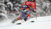 Third placed Bode Miller of USA skiing in men downhill race of Audi FIS Alpine skiing World cup in Kitzbuehel, Austria. Men downhill race of Audi FIS Alpine skiing World cup 2013-2014 was held on Saturday, 25th of January 2014 on Streif course in Kitzbuehel, Austria.
