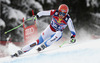 Patrick Kueng of Switzerland skiing in men downhill race of Audi FIS Alpine skiing World cup in Kitzbuehel, Austria. Men downhill race of Audi FIS Alpine skiing World cup 2013-2014 was held on Saturday, 25th of January 2014 on Streif course in Kitzbuehel, Austria.
