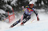 Natko Zrncic-Dim of Croatia skiing in men downhill race of Audi FIS Alpine skiing World cup in Kitzbuehel, Austria. Men downhill race of Audi FIS Alpine skiing World cup 2013-2014 was held on Saturday, 25th of January 2014 on Streif course in Kitzbuehel, Austria.

