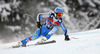Douglas Hedin of Sweden skiing in men downhill race of Audi FIS Alpine skiing World cup in Kitzbuehel, Austria. Men downhill race of Audi FIS Alpine skiing World cup 2013-2014 was held on Saturday, 25th of January 2014 on Streif course in Kitzbuehel, Austria.
