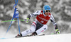 Seventh placed Otmar Striedinger of Austria skiing in men super-g race of Audi FIS Alpine skiing World cup in Kitzbuehel, Austria. Men super-g race of Audi FIS Alpine skiing World cup 2013-2014 was held on Sunday, 26th of January 2014 on Streifalm course in Kitzbuehel, Austria.
