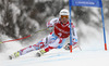 Fifth placed Johan Clarey of France skiing in men super-g race of Audi FIS Alpine skiing World cup in Kitzbuehel, Austria. Men super-g race of Audi FIS Alpine skiing World cup 2013-2014 was held on Sunday, 26th of January 2014 on Streifalm course in Kitzbuehel, Austria.
