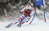 Ninth placed Adrien Theaux of France skiing in men super-g race of Audi FIS Alpine skiing World cup in Kitzbuehel, Austria. Men super-g race of Audi FIS Alpine skiing World cup 2013-2014 was held on Sunday, 26th of January 2014 on Streifalm course in Kitzbuehel, Austria.
