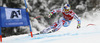 Alexis Pinturault of France skiing in men super-g race of Audi FIS Alpine skiing World cup in Kitzbuehel, Austria. Men super-g race of Audi FIS Alpine skiing World cup 2013-2014 was held on Sunday, 26th of January 2014 on Streifalm course in Kitzbuehel, Austria.
