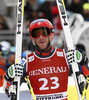 Second placed Bode Miller of USA reacts in finish of men super-g race of Audi FIS Alpine skiing World cup in Kitzbuehel, Austria. Men super-g race of Audi FIS Alpine skiing World cup 2013-2014 was held on Sunday, 26th of January 2014 on Streifalm course in Kitzbuehel, Austria.
