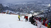Course of the first run of The Night race, men slalom race of Audi FIS Alpine skiing World cup in Schladming, Austria. The Night race, men slalom race of Audi FIS Alpine skiing World cup 2013-2014 was held on Tuesday, 28th of January 2014 in Schladming, Austria.
