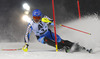 Andre Myhrer of Sweden skiing in first run of The Night race, men slalom race of Audi FIS Alpine skiing World cup in Schladming, Austria. The Night race, men slalom race of Audi FIS Alpine skiing World cup 2013-2014 was held on Tuesday, 28th of January 2014 in Schladming, Austria.
