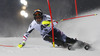 Mario Matt of Austria skiing in first run of The Night race, men slalom race of Audi FIS Alpine skiing World cup in Schladming, Austria. The Night race, men slalom race of Audi FIS Alpine skiing World cup 2013-2014 was held on Tuesday, 28th of January 2014 in Schladming, Austria.
