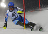 Mattias Hargin of Sweden skiing in first run of The Night race, men slalom race of Audi FIS Alpine skiing World cup in Schladming, Austria. The Night race, men slalom race of Audi FIS Alpine skiing World cup 2013-2014 was held on Tuesday, 28th of January 2014 in Schladming, Austria.
