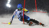 Markus Larsson of Sweden skiing in first run of The Night race, men slalom race of Audi FIS Alpine skiing World cup in Schladming, Austria. The Night race, men slalom race of Audi FIS Alpine skiing World cup 2013-2014 was held on Tuesday, 28th of January 2014 in Schladming, Austria.
