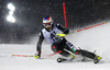 Manfred Moelgg of Italy skiing in first run of The Night race, men slalom race of Audi FIS Alpine skiing World cup in Schladming, Austria. The Night race, men slalom race of Audi FIS Alpine skiing World cup 2013-2014 was held on Tuesday, 28th of January 2014 in Schladming, Austria.
