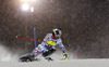 Alexis Pinturault of France skiing in first run of The Night race, men slalom race of Audi FIS Alpine skiing World cup in Schladming, Austria. The Night race, men slalom race of Audi FIS Alpine skiing World cup 2013-2014 was held on Tuesday, 28th of January 2014 in Schladming, Austria.
