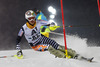 Joonas Rasanen of Finland skiing in first run of The Night race, men slalom race of Audi FIS Alpine skiing World cup in Schladming, Austria. The Night race, men slalom race of Audi FIS Alpine skiing World cup 2013-2014 was held on Tuesday, 28th of January 2014 in Schladming, Austria.
