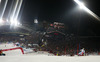 Fifth placed Alexis Pinturault of France skiing in second run of The Night race, men slalom race of Audi FIS Alpine skiing World cup in Schladming, Austria. The Night race, men slalom race of Audi FIS Alpine skiing World cup 2013-2014 was held on Tuesday, 28th of January 2014 in Schladming, Austria.

