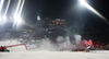 Second placed Marcel Hirscher of Austria skiing in second run of The Night race, men slalom race of Audi FIS Alpine skiing World cup in Schladming, Austria. The Night race, men slalom race of Audi FIS Alpine skiing World cup 2013-2014 was held on Tuesday, 28th of January 2014 in Schladming, Austria.
