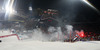 Second placed Marcel Hirscher of Austria skiing in second run of The Night race, men slalom race of Audi FIS Alpine skiing World cup in Schladming, Austria. The Night race, men slalom race of Audi FIS Alpine skiing World cup 2013-2014 was held on Tuesday, 28th of January 2014 in Schladming, Austria.
